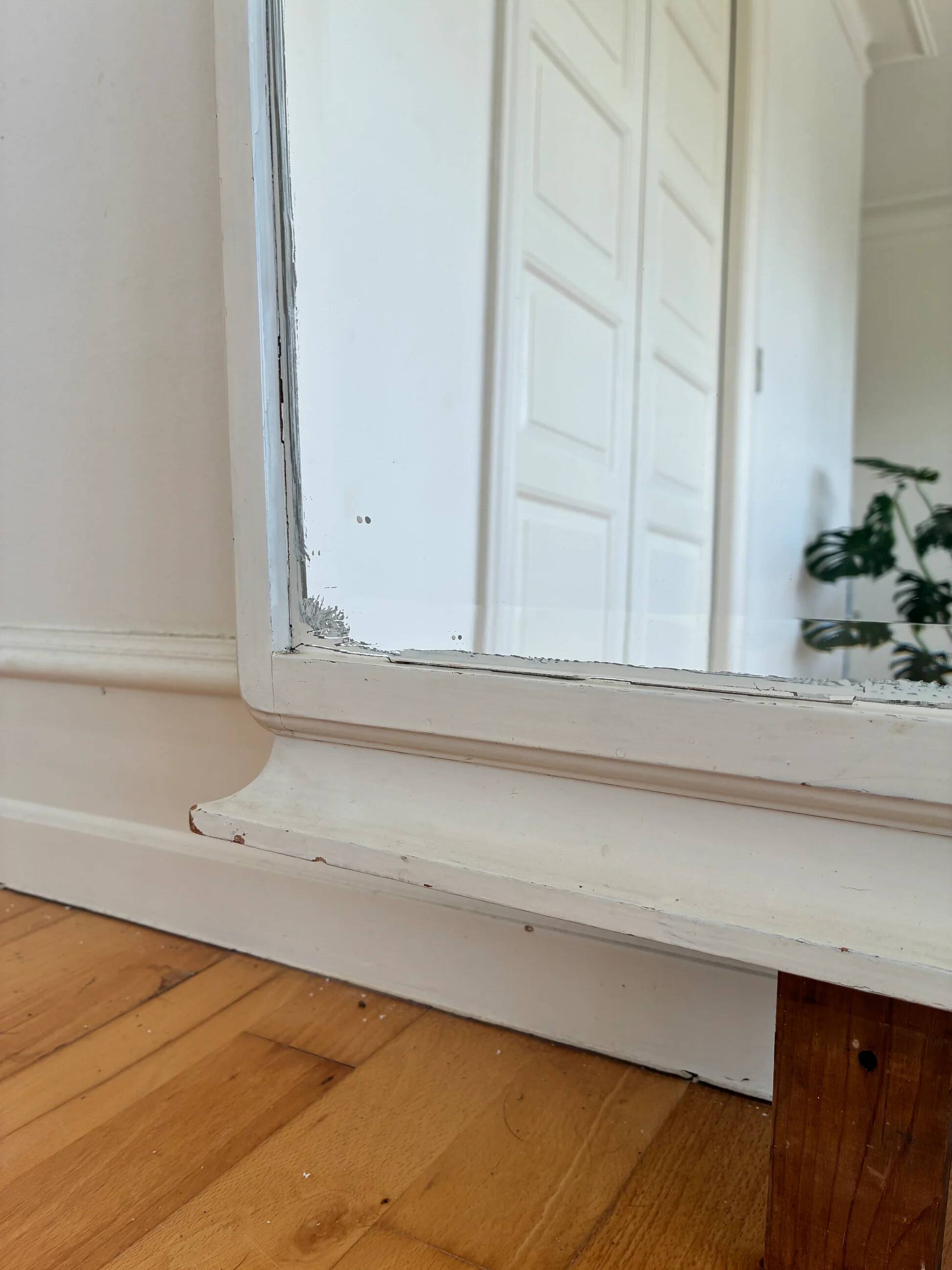 Large antique European full-length floor mirror, early 20th century