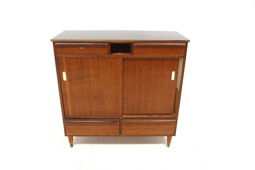 Mahogany trade counter, Sweden, 1950