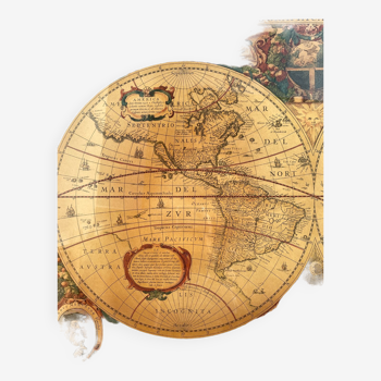 Wooden coffee table - World map