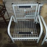 pair of iron armchairs