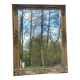 vintage bevelled mirror in rectangular shape, stucco and gilded wood in Louis XV baroque style