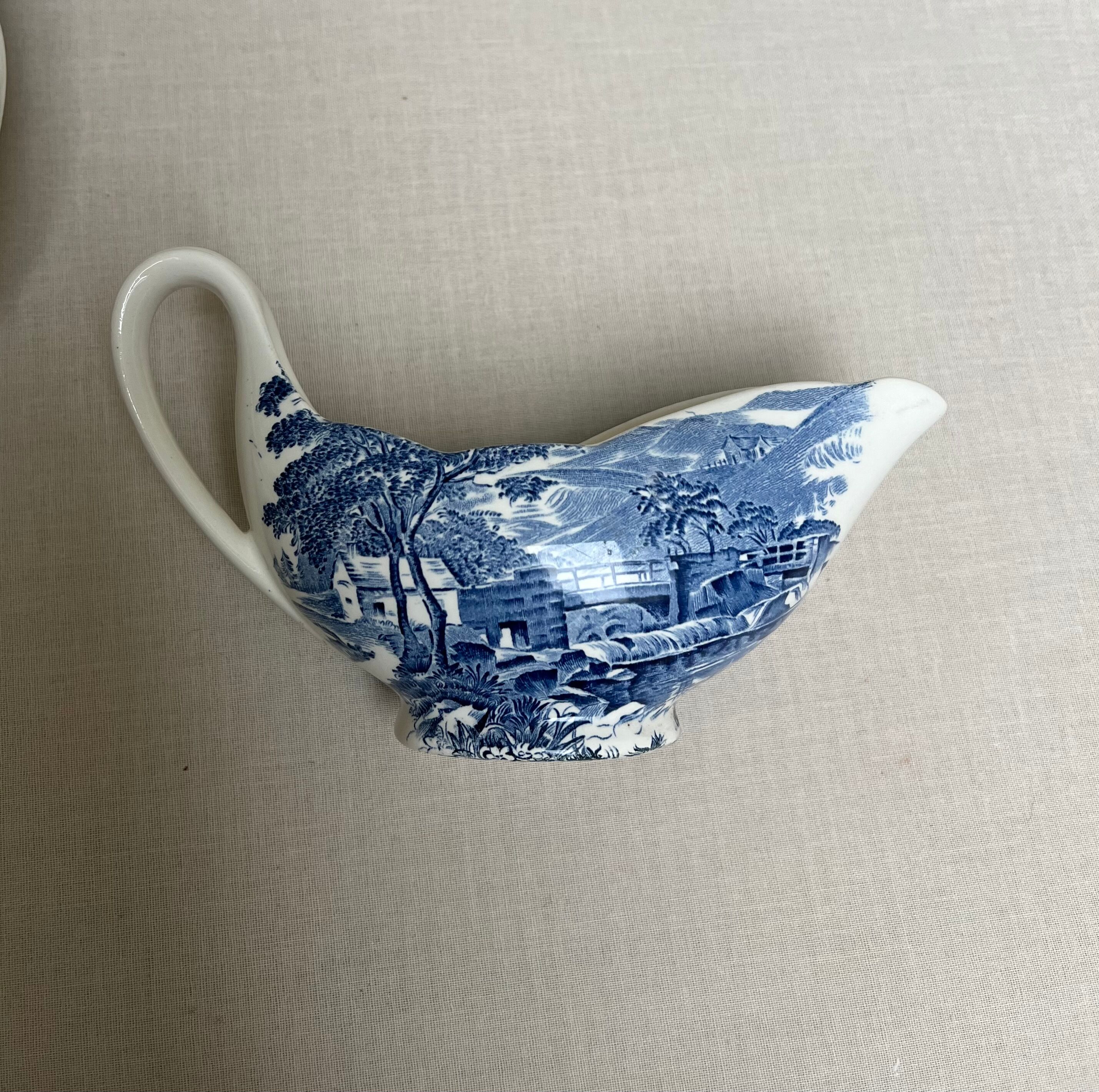 English plates Gien countryside