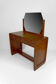 Art deco dressing table in sculpted walnut, france, circa 1930
