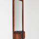Danish wall mirror by Jacob Hermann & Per Lütken and Holmegaard glass vase, 1960s.