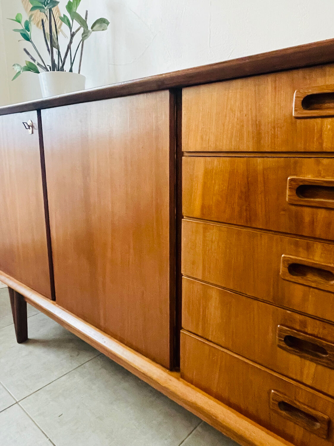 Vintage sideboard from 1962, signed