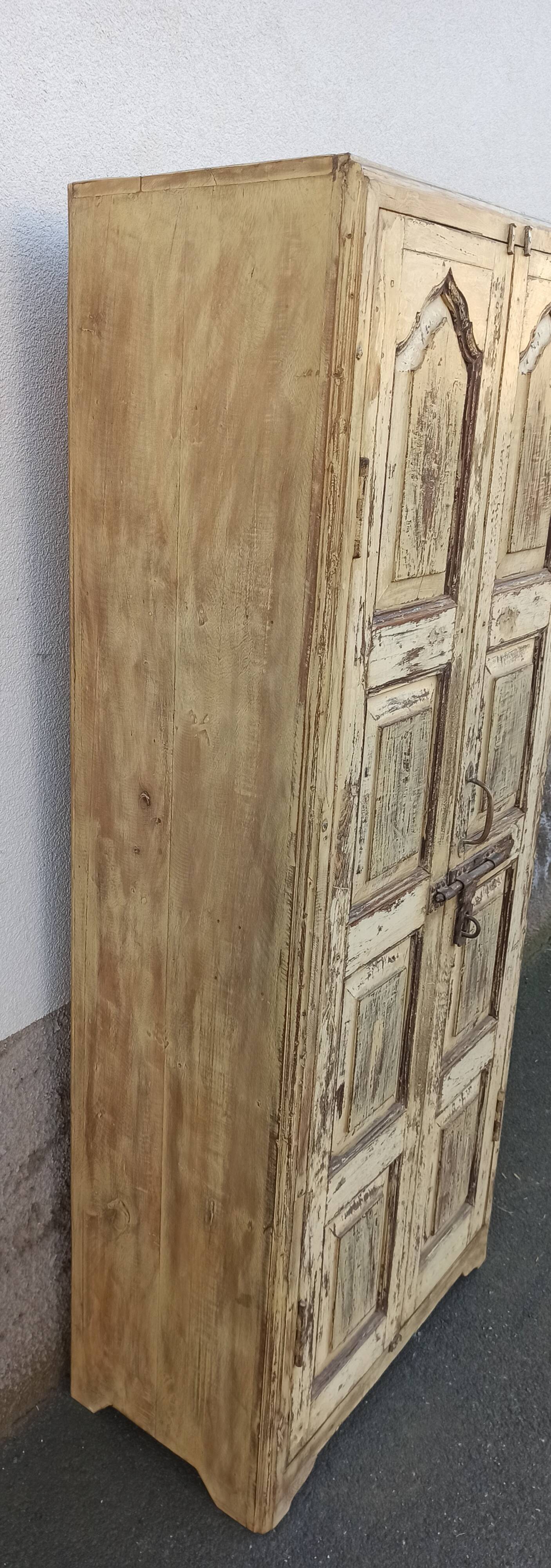 Old yellow wooden cabinet