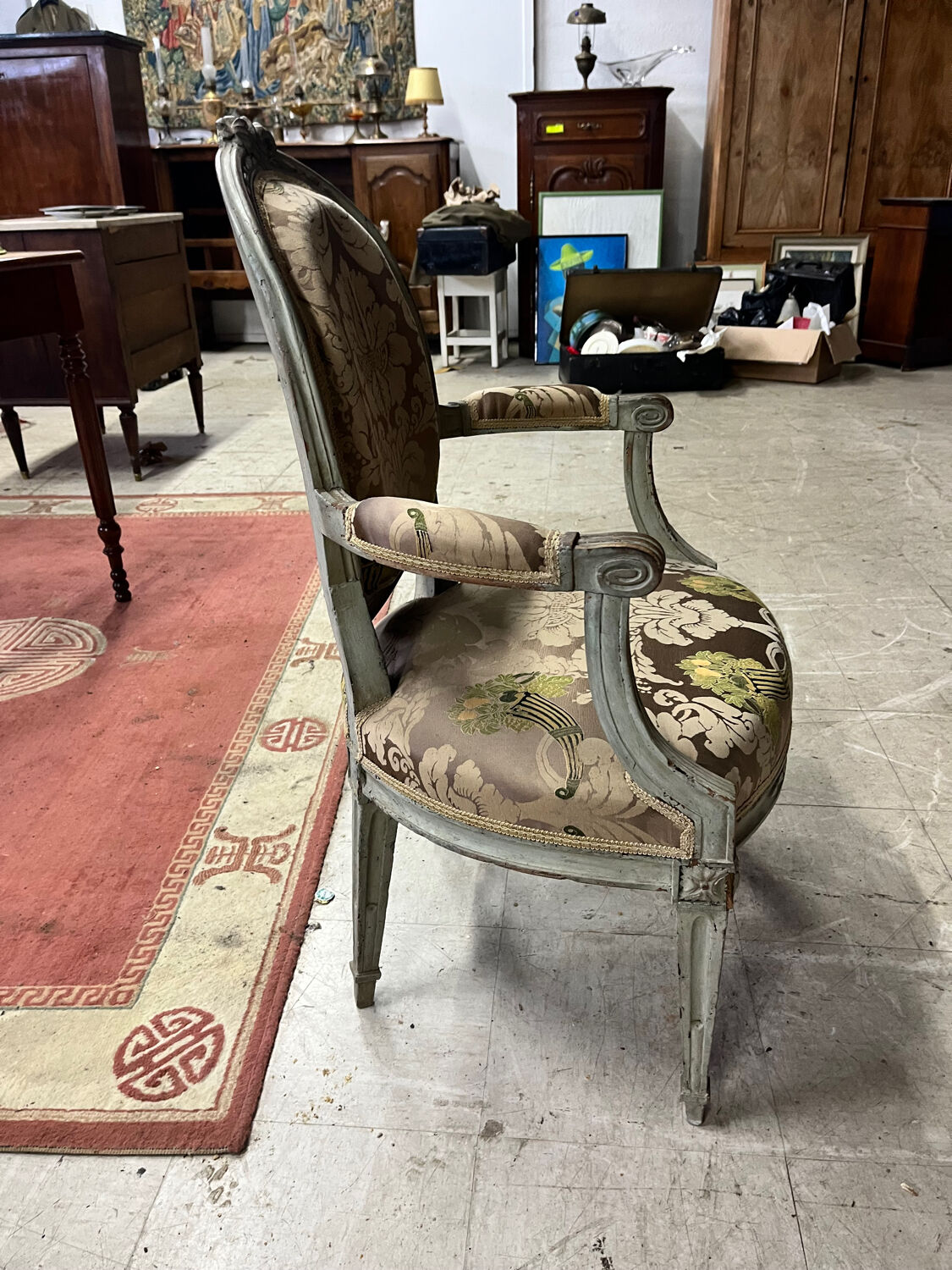 Louis XVI period armchair stamped