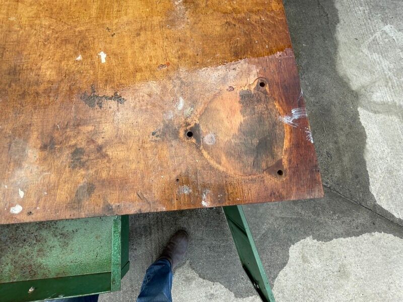 Established iron wooden top