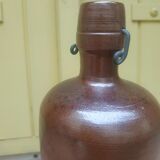Ancienne bouteille en grès marron début 20e siècle