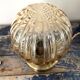 Lampe globe vintage doré électrifiée à neuf