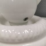 COBRA table lamp with thin milky white glass shade/dome, Sweden 1980s