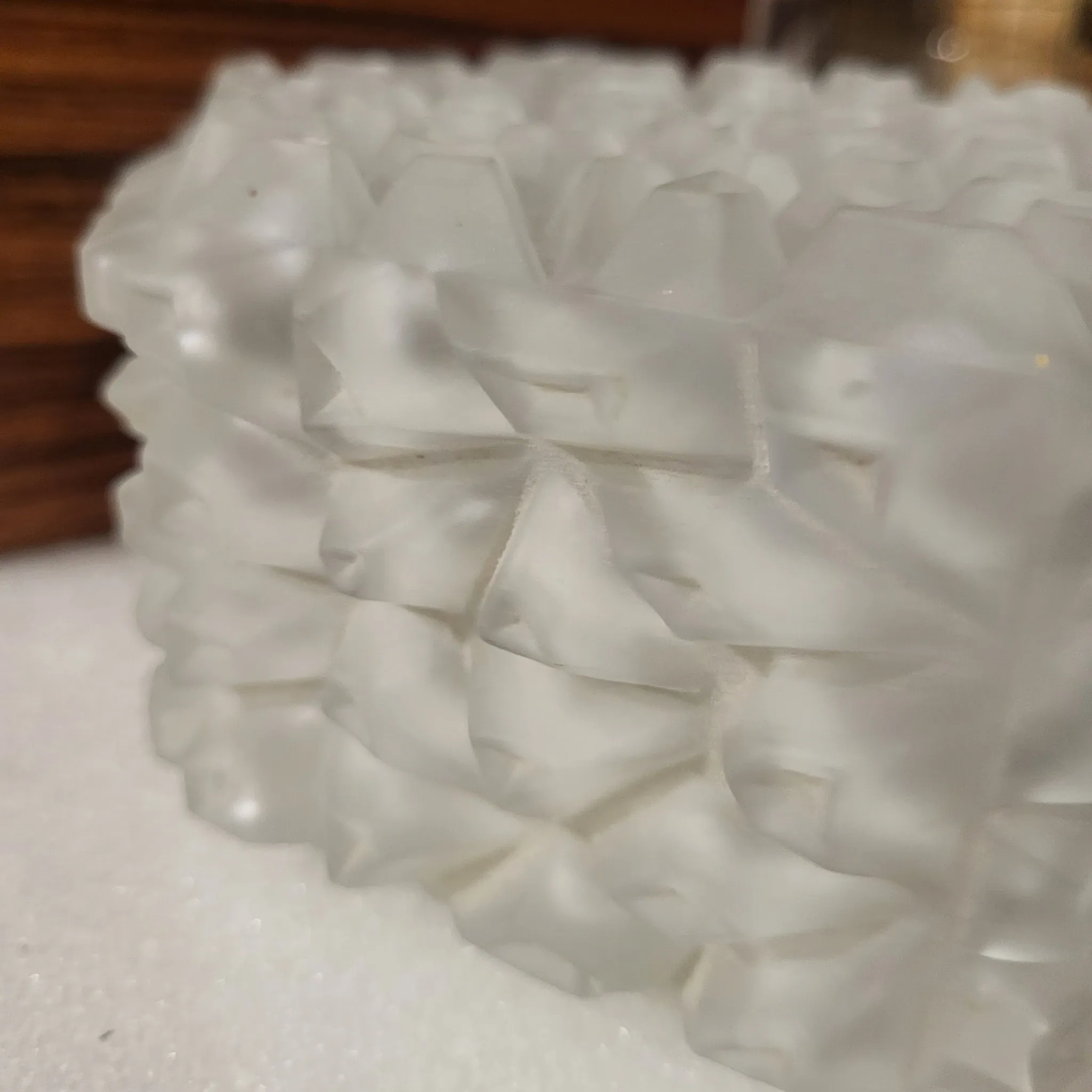 Set of 3 Temde Leuchten wall lights, Teck and frosted glass, 1950-60.