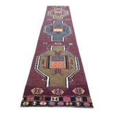 Grand tapis de couloir coloré fait à la main