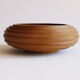 Ribbed turned wooden bowl, 1980