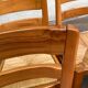 6 chaises brutalistes Maison Regain orme massif paillées années 80