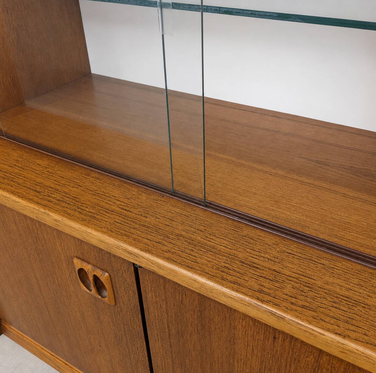 Vintage Scandinavian highboard in teak, 1960s.