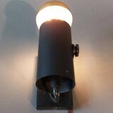 Modernist Lita 1960 wall lamp in black metal.