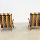 1970's Italian lounge chairs with a funky twist