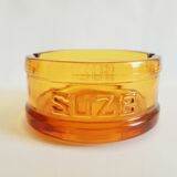Advertising ashtray Suze amber glass