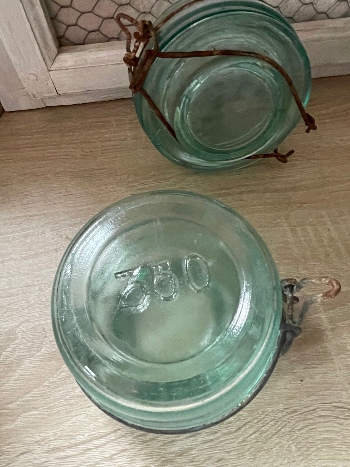 Lot de Bocaux anciens en verre