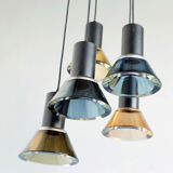 Crystal ceiling fixture by flavio poli for seguso vetri d'arte italy