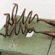 Pair of wrought iron spiral candlesticks