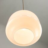 Mid-Century Italian Opaline and Brass Pendant Lamp