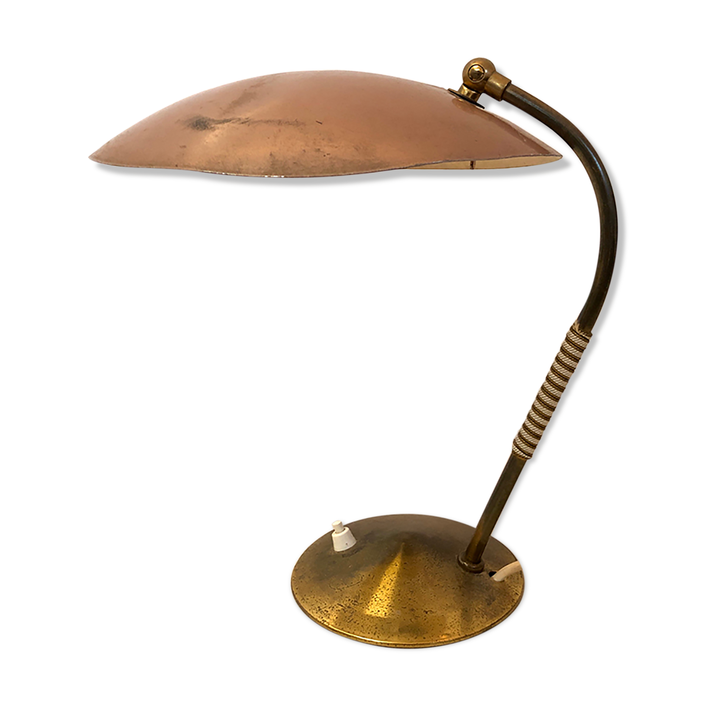 1950s color saucer lamp