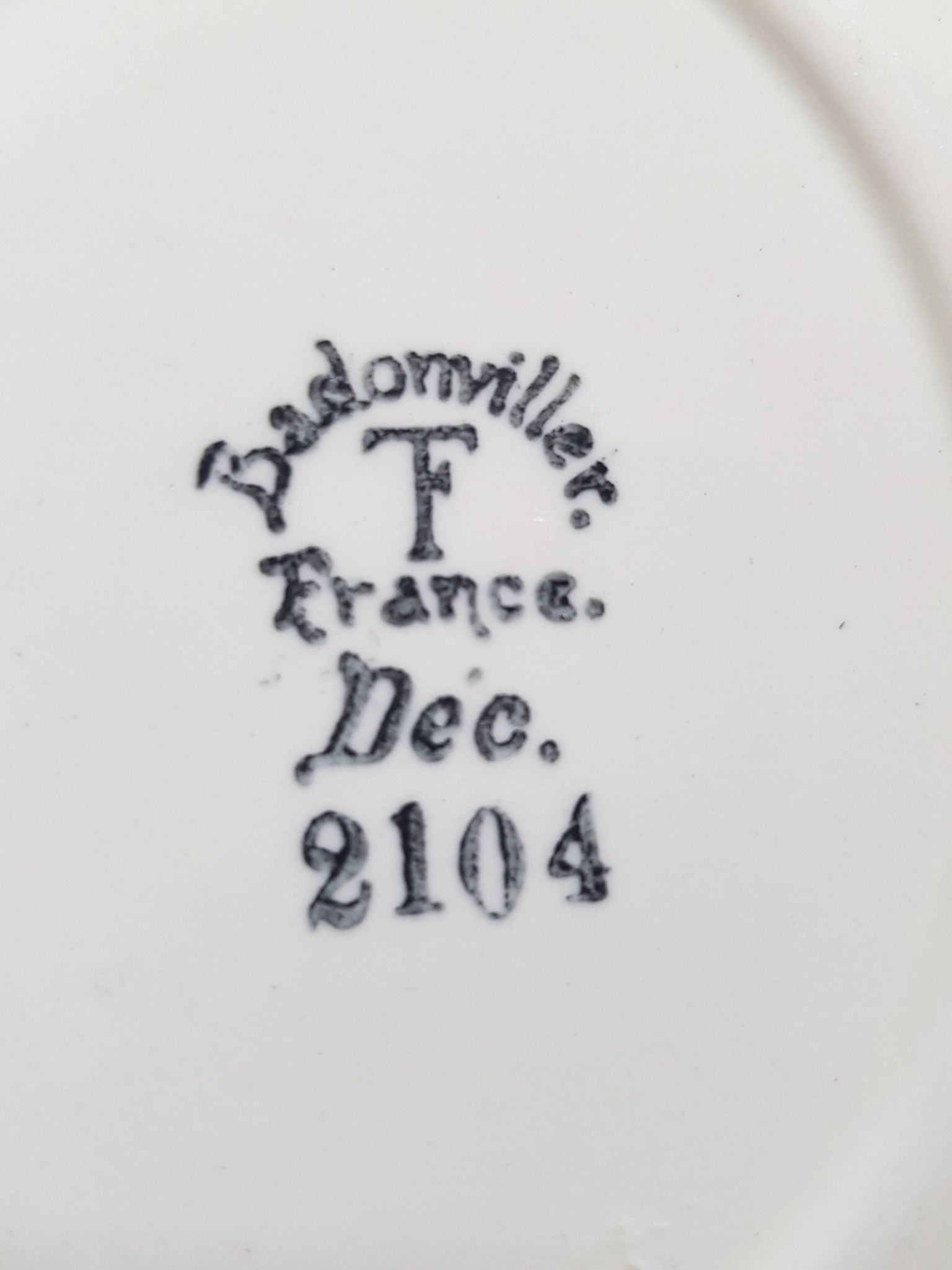 Set of 4 Badonviller soup plates