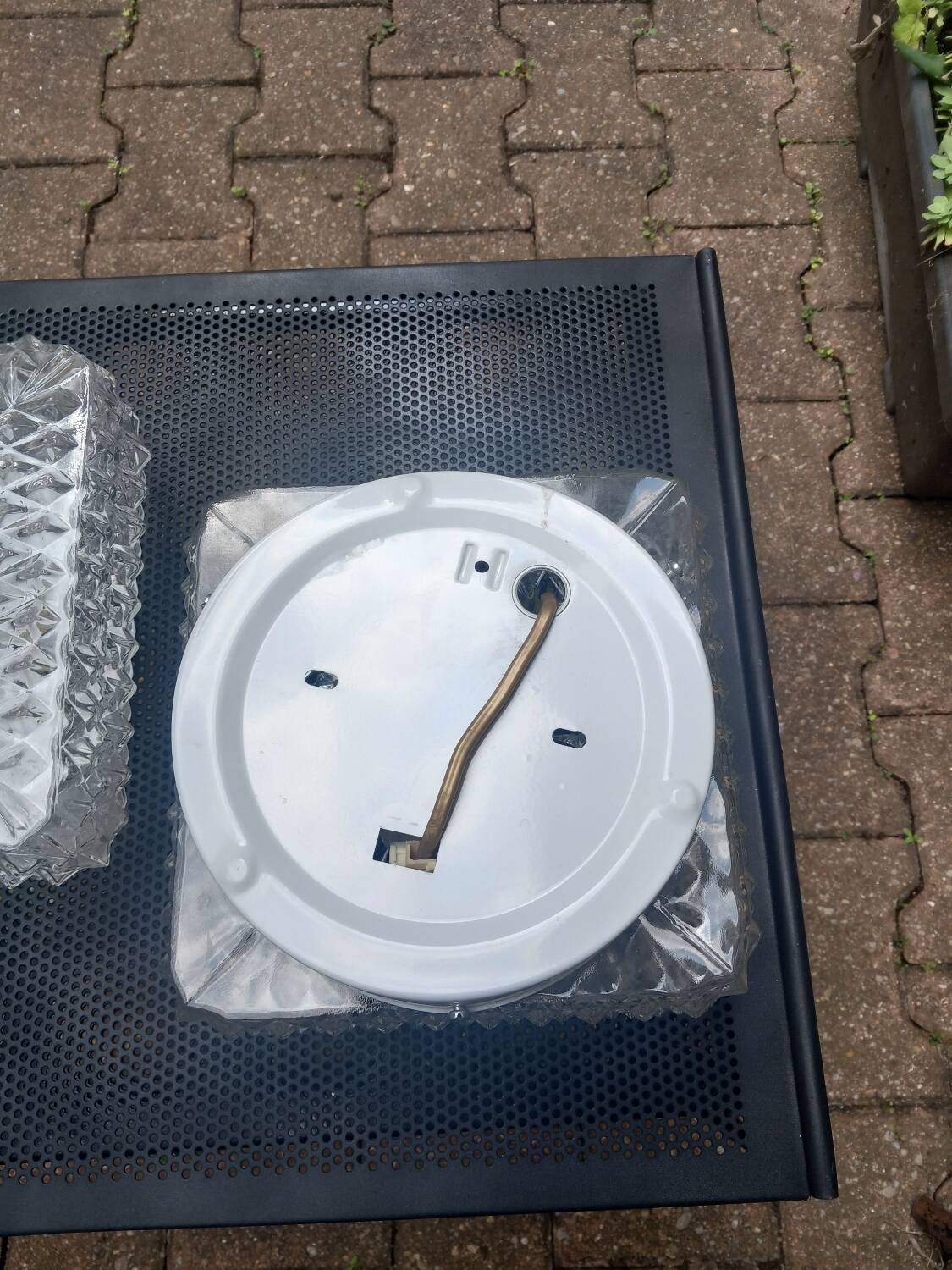 Paire de plafonnier en verre