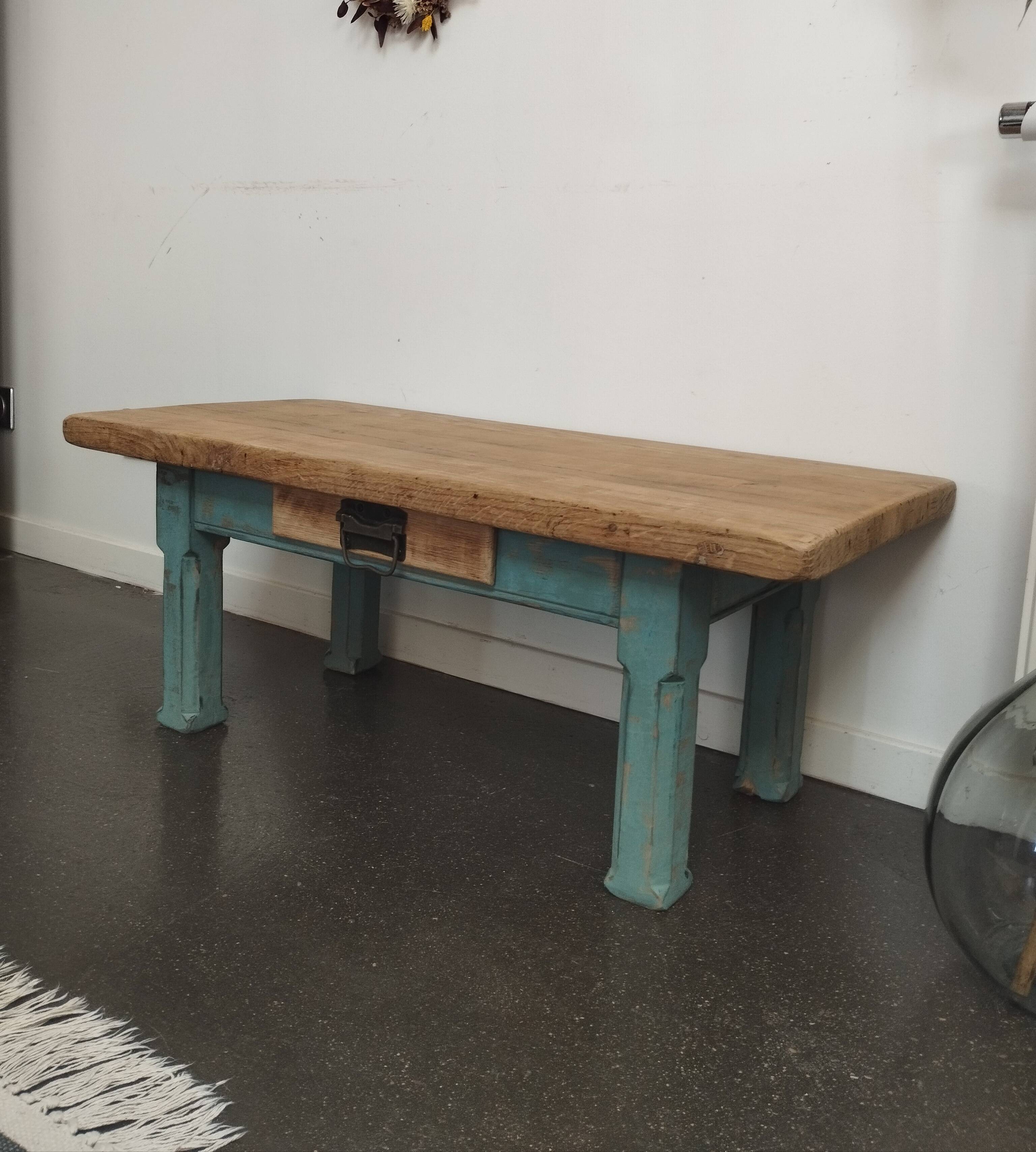 Small solid wood bench/coffee table