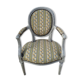 Louis XVI medallion armchair grey n°16