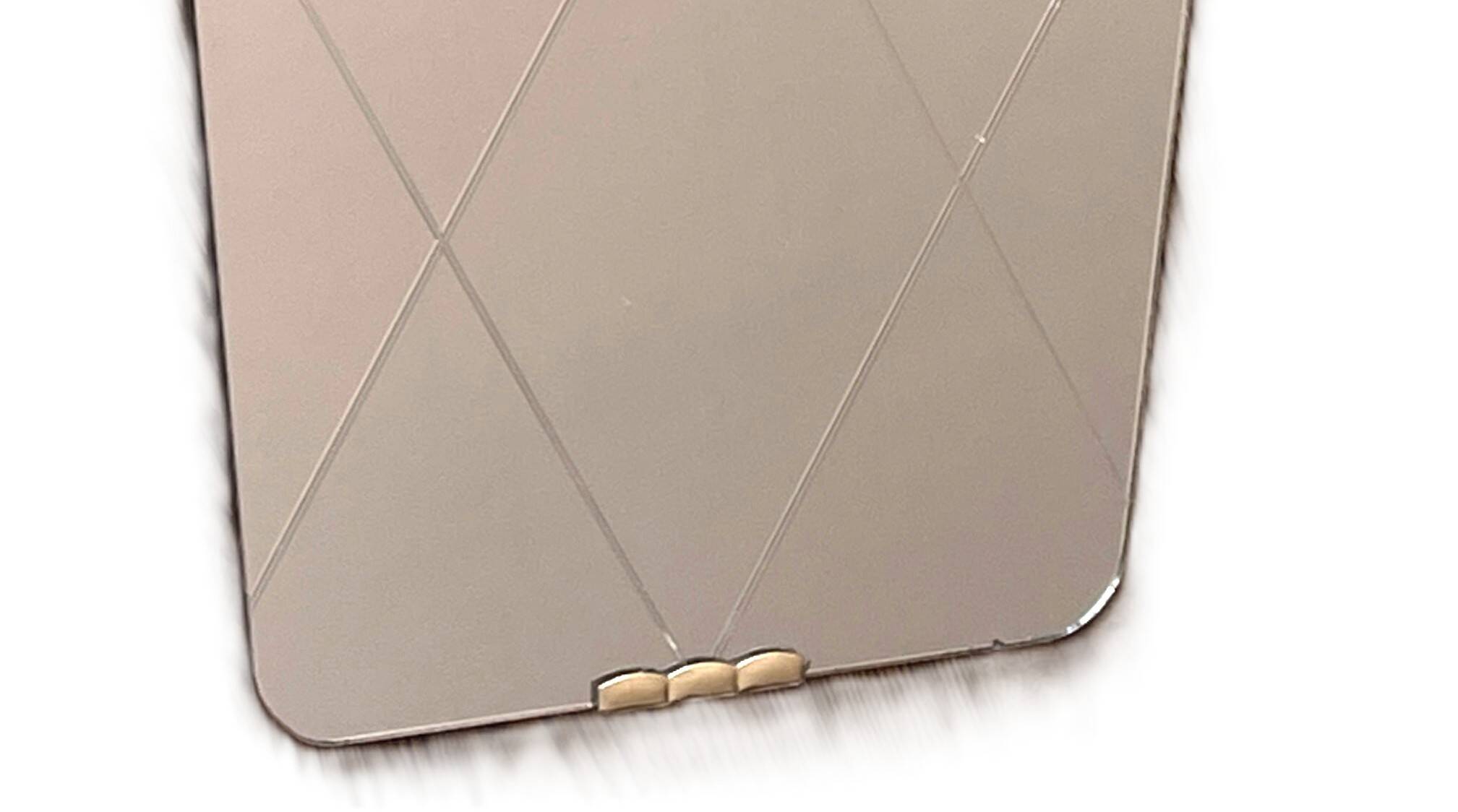 Art Deco engraved mirror in brass, 1950s