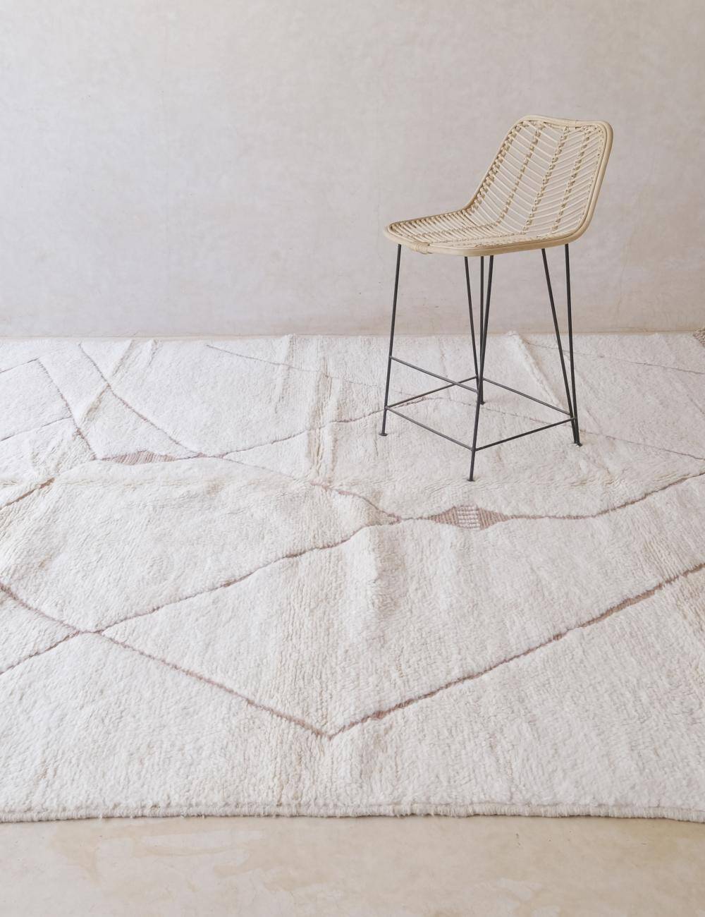 Tapis Beni Ouarain blanc