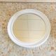 Round wall mirror Carrara & Matta - Vintage white mirror - Made in Italy - 1970s
