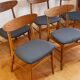 Vintage Farstrup 210 Scandinavian chairs in stained beech and teak