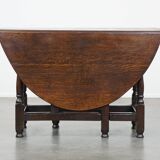 Very beautiful antique English oak gateleg table with an excellent patina