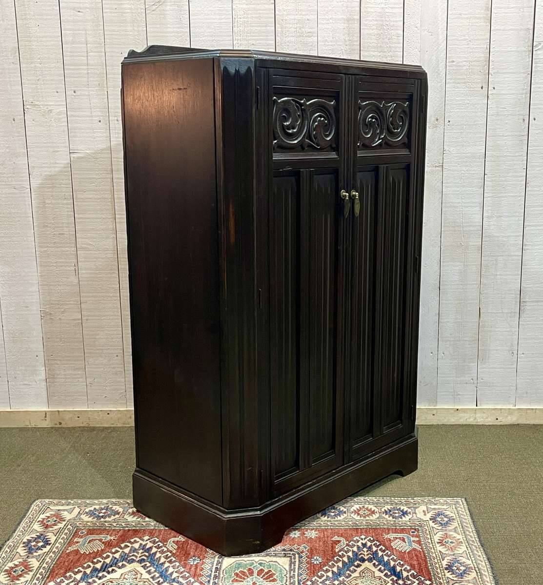 1930s English oak student wardrobe