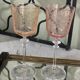6 colored wine glasses, engraved crystalline