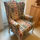 Patchwork wingback chair