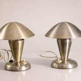 Pair of chrome table lamps, Vladimír Havel, 1960s, Czechoslovakia