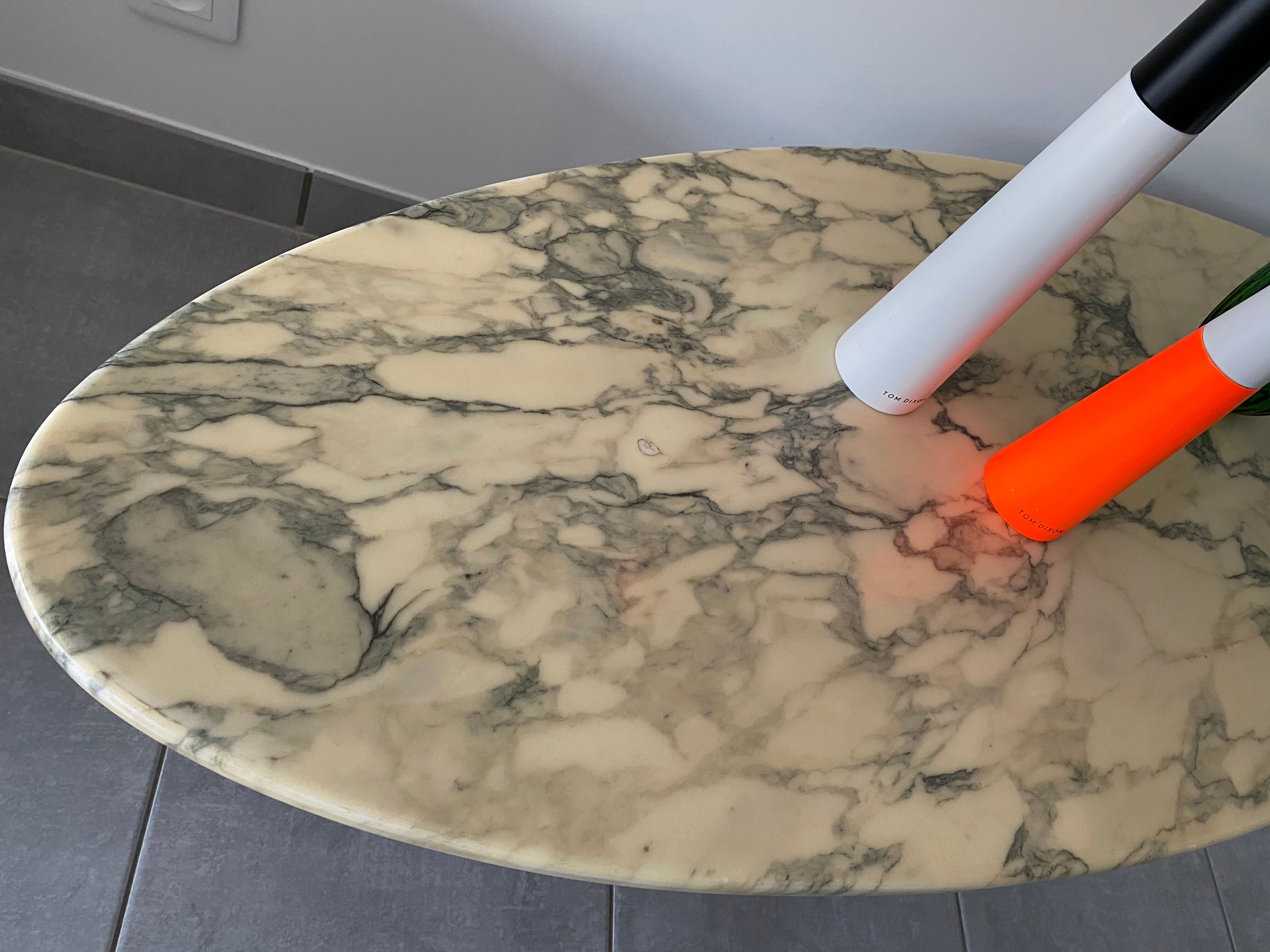 Vintage vintage coffee table oval marble tray 60/70