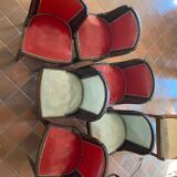 Set of 6 art deco dining chairs