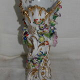Jacob Petit 1820-1840 porcelain de paris vase decoration hand-painted slip signed blue under cover