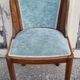 Gondola chair, empire spirit, blue velvet, dark oak, early twentieth century.