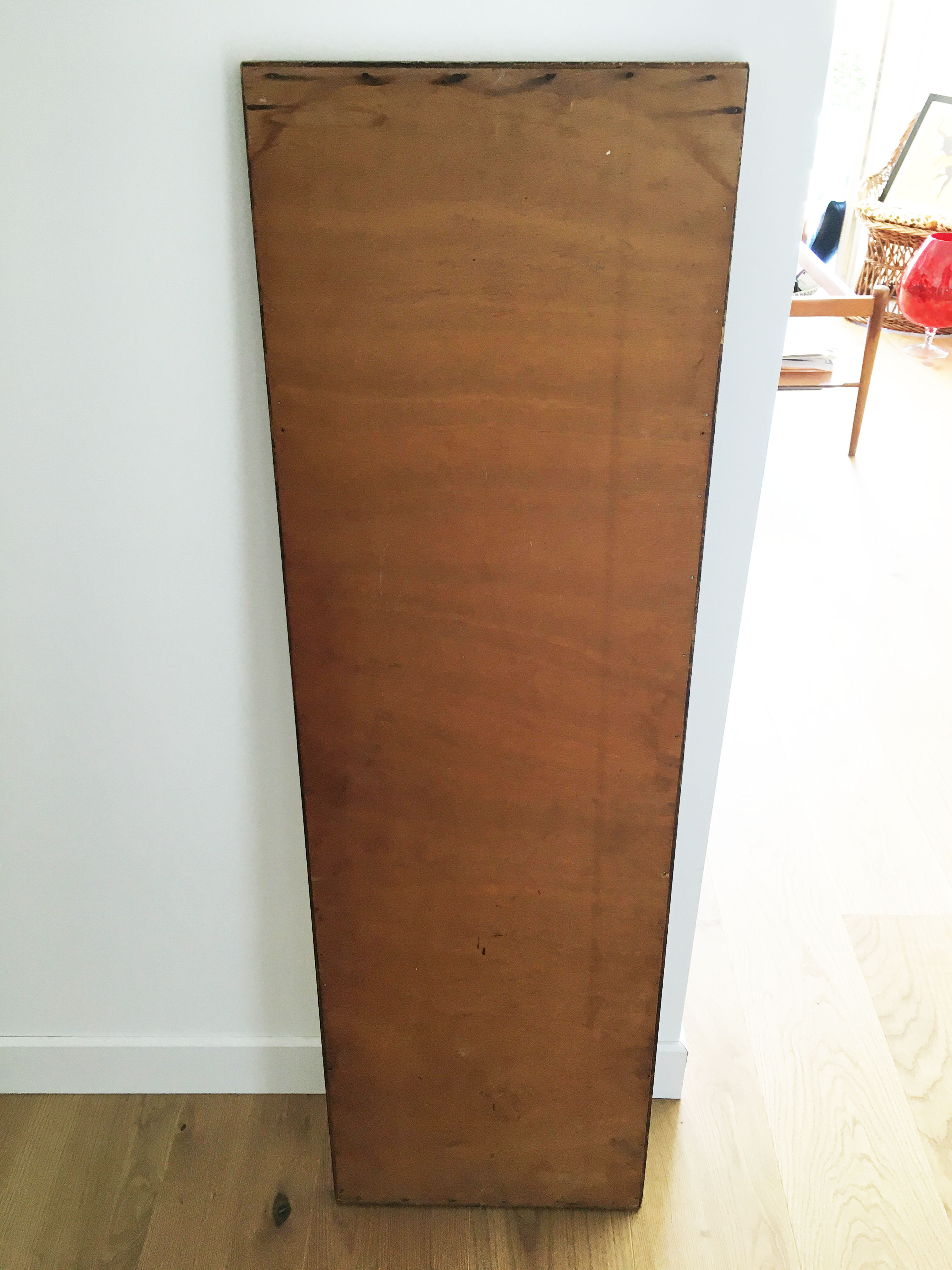 Gilded mirror in old wood - 116x35cm