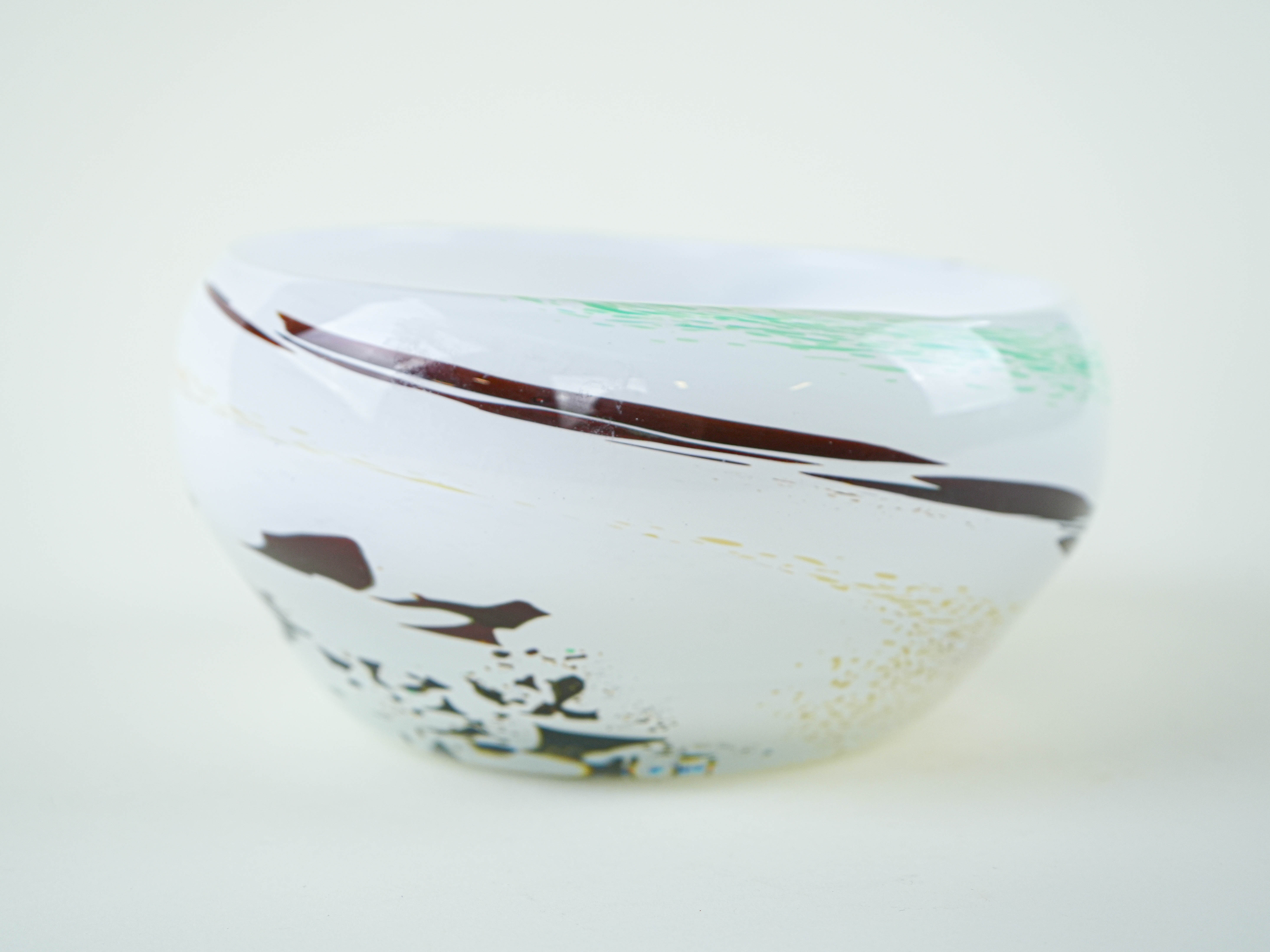 Glass bowl, Danish design, 1970s, made in Denmark