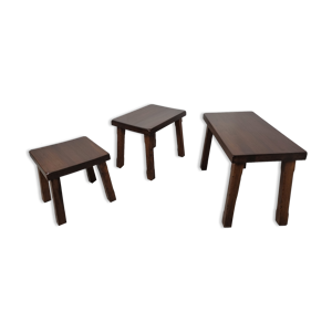 tables gigognes brutalistes