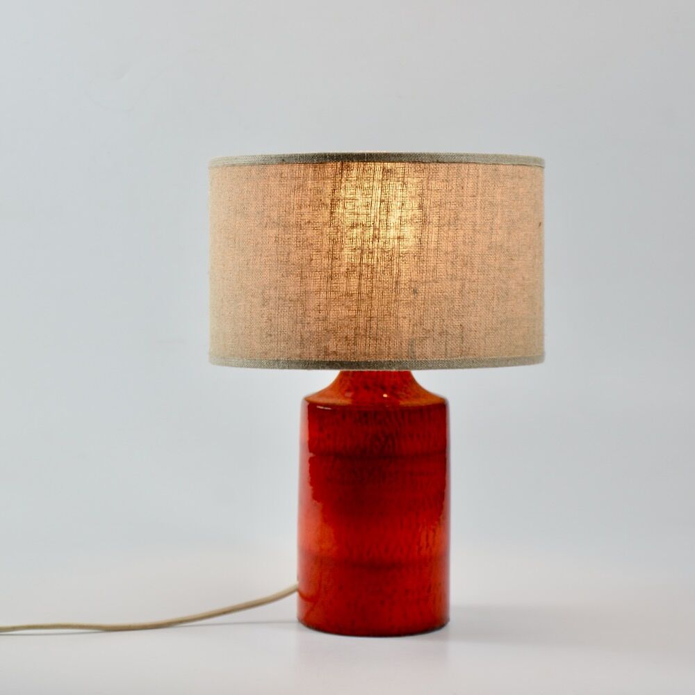 1960 red ceramic lamp foot