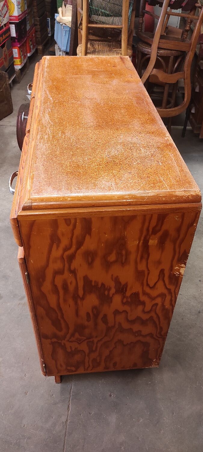 Low vintage Mado style Parisian sideboard 3 doors 2 drawers